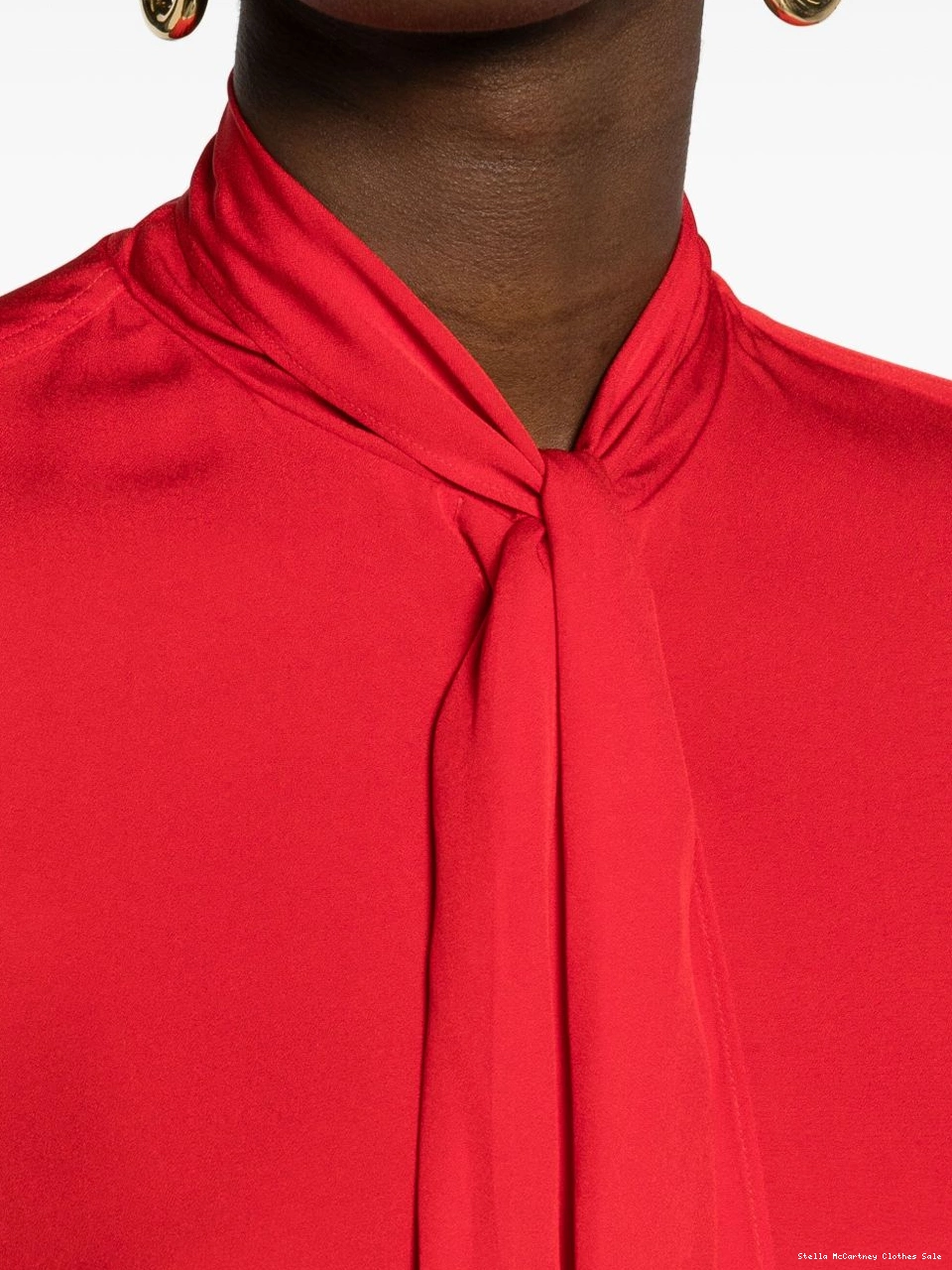 Affordable Stella pussy-bow McCartney Women cropped collar shirt 0810